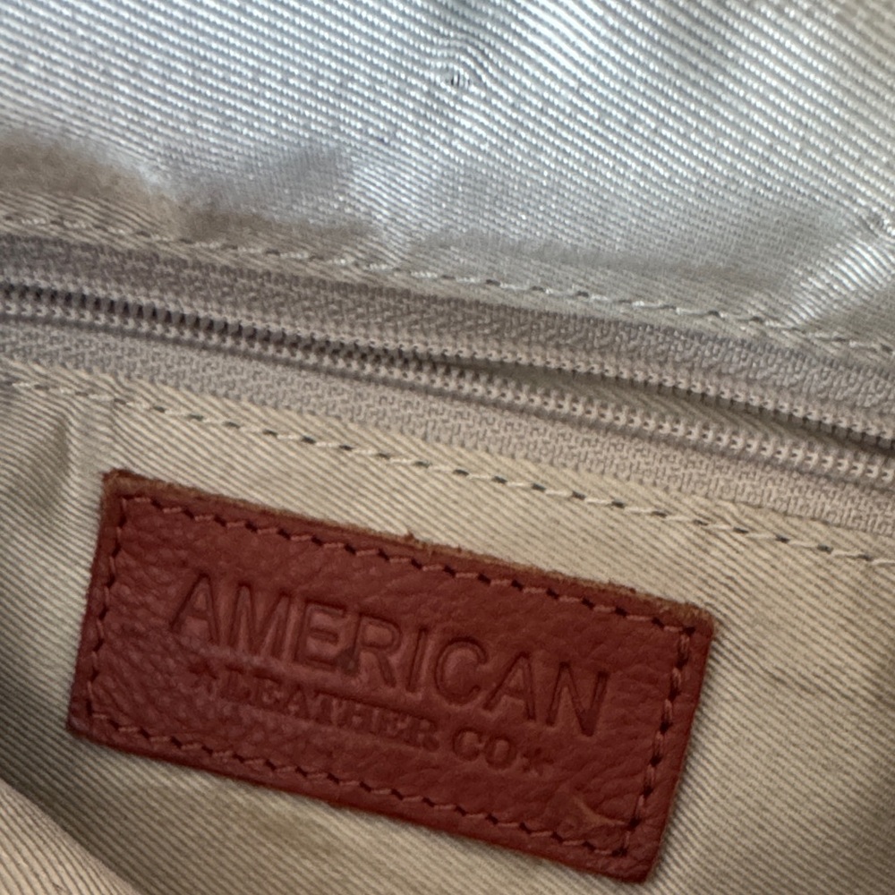 American Leather Co. Jordan Messenger Crossbody in the color Brandy - Picture 9 of 12